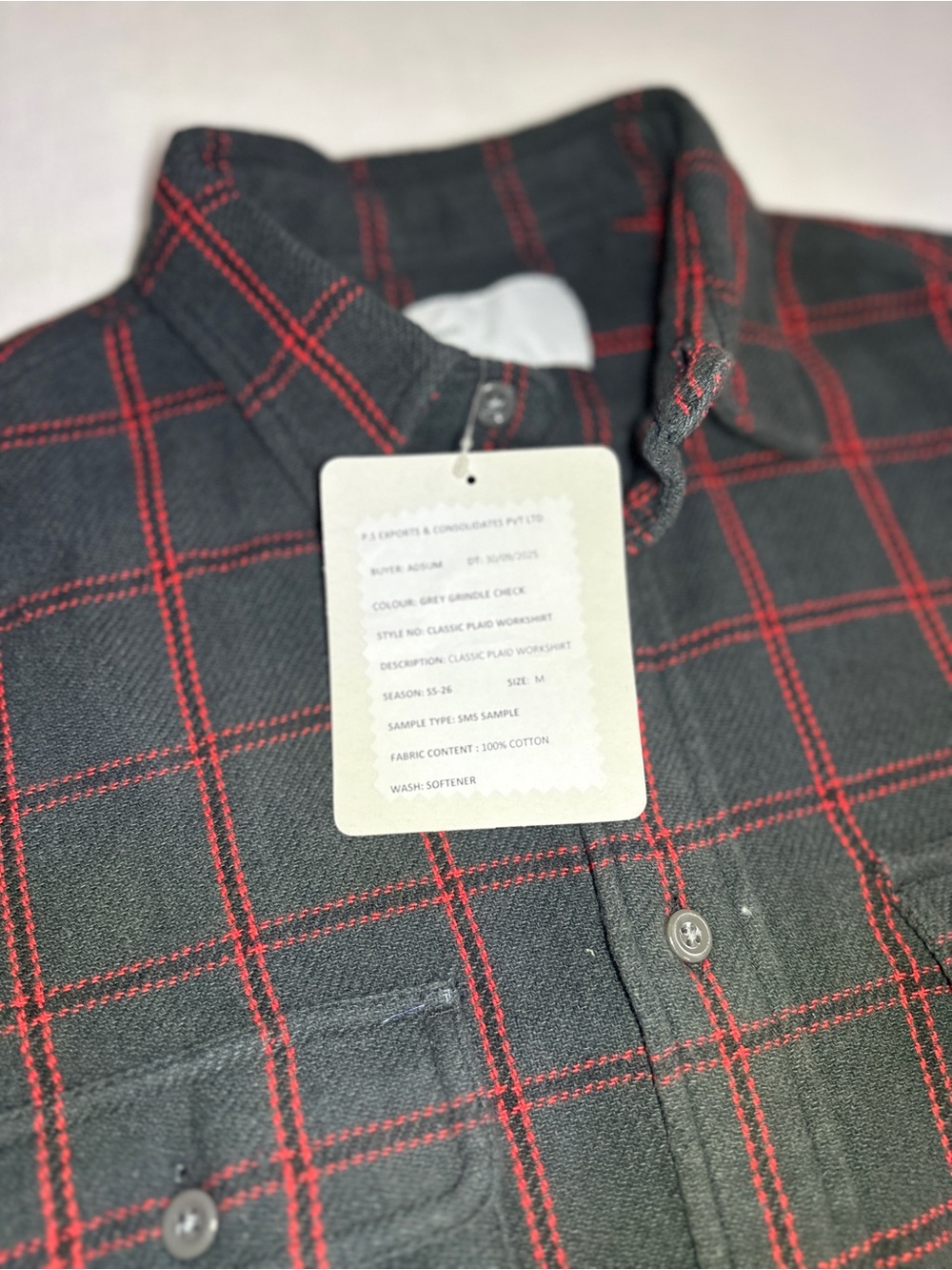 Asusm Classic Plaid Overshirt Plaid Cotton Shirt Size Medium NWT